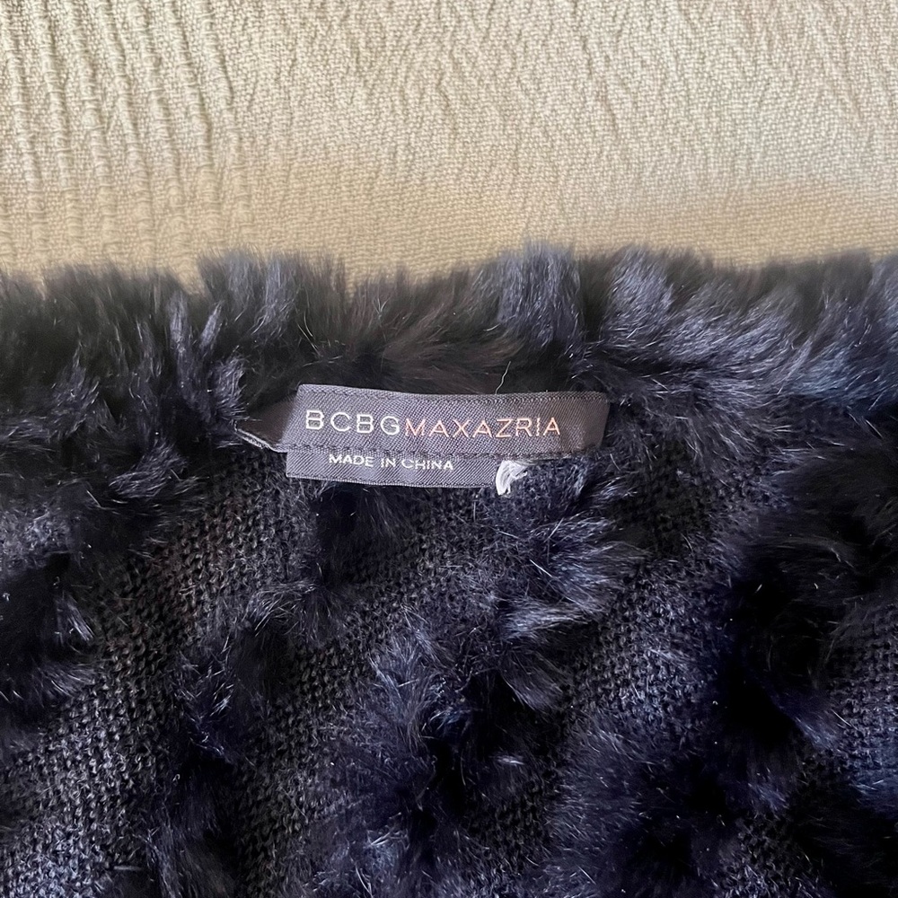 BCBGMaxAzria Midnight Furry Sweater